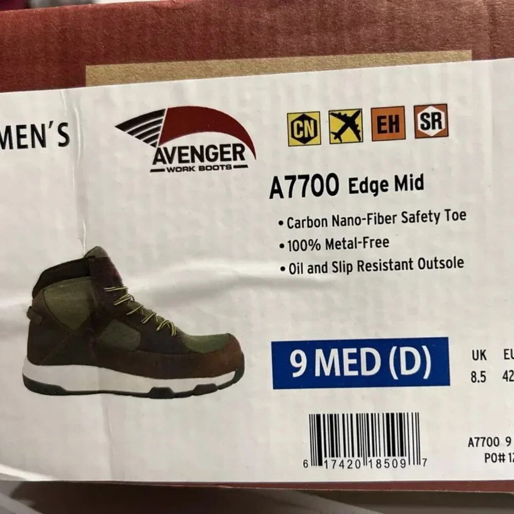 Avenger A7700 Edge Mid Boot Mens 9 M